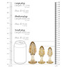 Ouch! Lot de 3 plugs Glitter Or